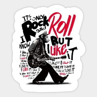 Rock and Roll Chimp Sticker